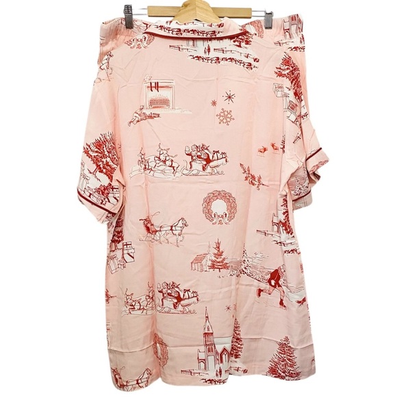 Katie Kime New Holiday Toile Pajama Short Set PJ’s Vintage Retro Size 3XL / 2XL - Picture 8 of 16